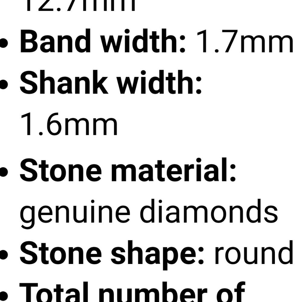 Real 14 KT gold Real diamond ring - Picture 3 of 3